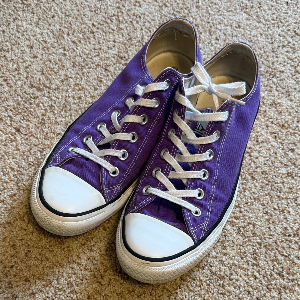 Converse Purple Low Top Chucks - Women’s Size 10